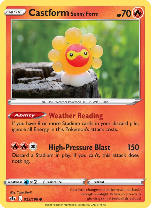 Castform Sunny Form — Chilling Reign #22 (Pokémon TCG card)
