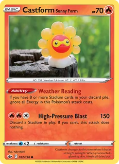 Castform Sunny Form (Chilling Reign #22)