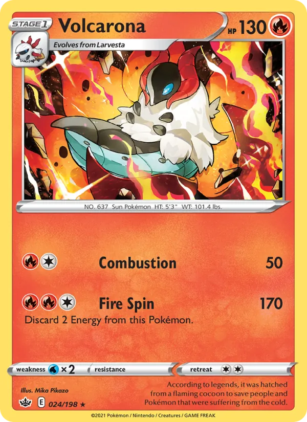 Volcarona — Chilling Reign #24 (Pokémon TCG card)