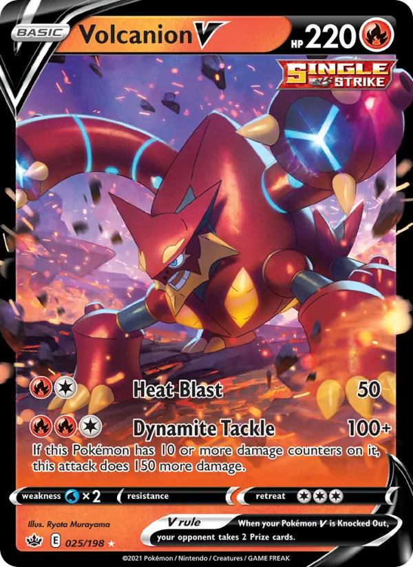 Volcanion V — Chilling Reign #25 (Pokémon TCG card)