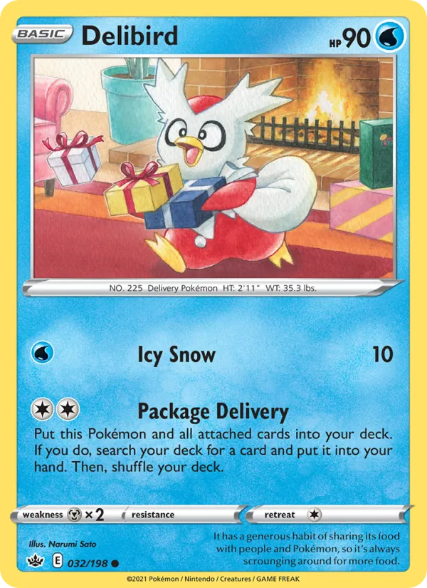 Delibird — Chilling Reign #32 (Pokémon TCG card)