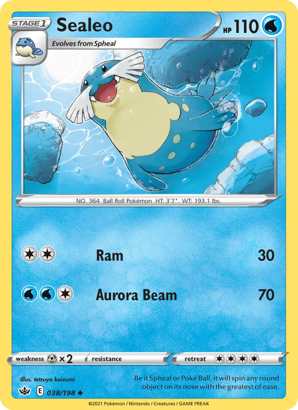 Sealeo — Chilling Reign #38 (Pokémon TCG card)