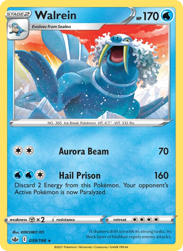 Walrein — Chilling Reign #39 (Pokémon TCG card)
