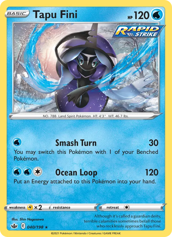 Tapu Fini — Chilling Reign #40 (Pokémon TCG card)