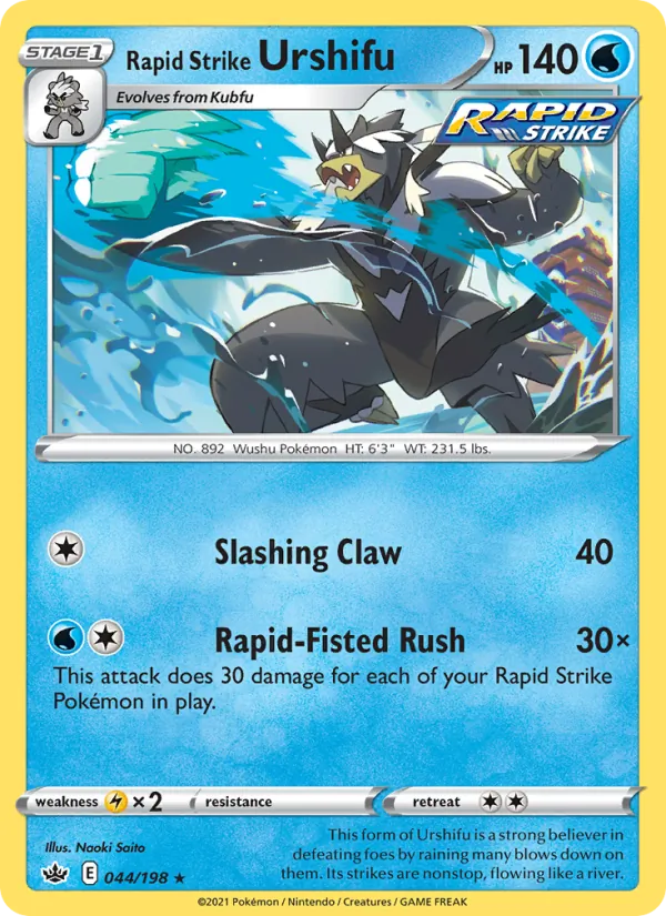 Rapid Strike Urshifu — Chilling Reign #44 (Pokémon TCG card)