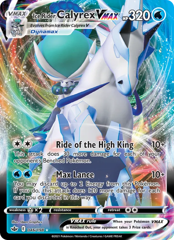 Ice Rider Calyrex VMAX — Chilling Reign #46 (Pokémon TCG card)