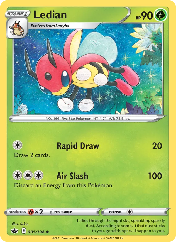 Ledian — Chilling Reign #5 (Pokémon TCG card)