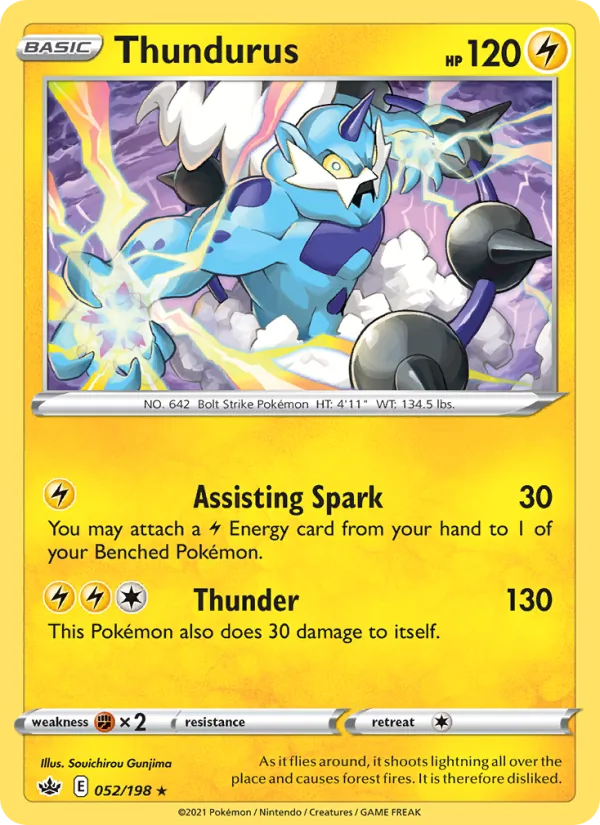 Thundurus — Chilling Reign #52 (Pokémon TCG card)