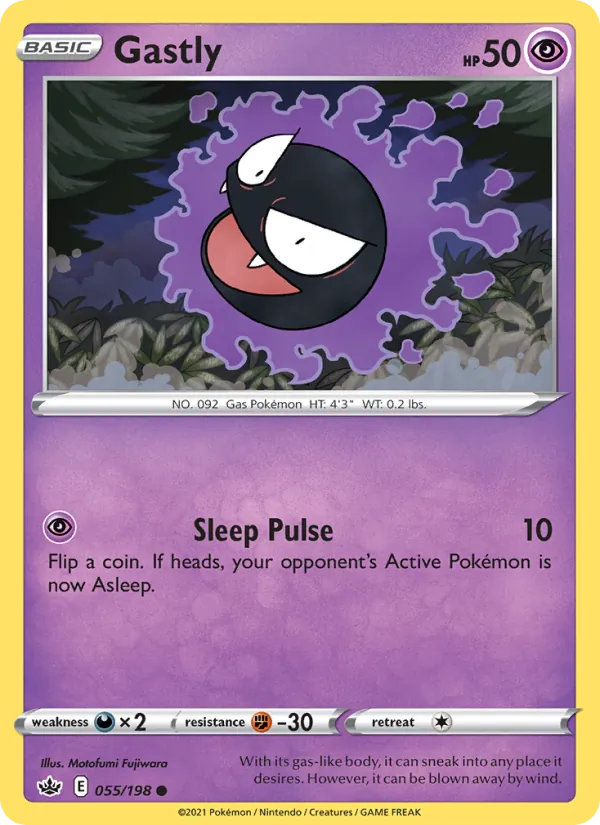 Gastly — Chilling Reign #55 (Pokémon TCG card)