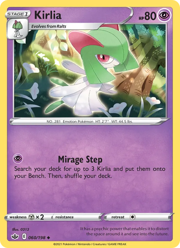 Kirlia — Chilling Reign #60 (Pokémon TCG card)