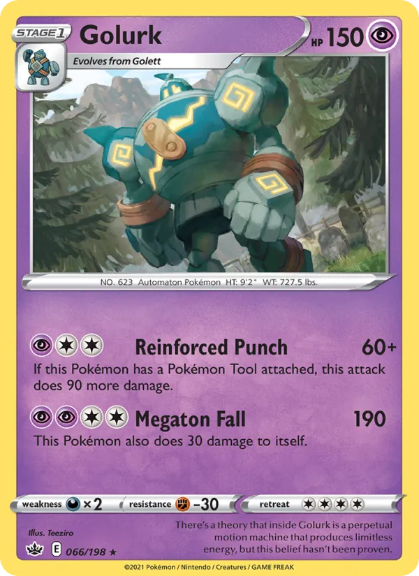 Golurk — Chilling Reign #66 (Pokémon TCG card)