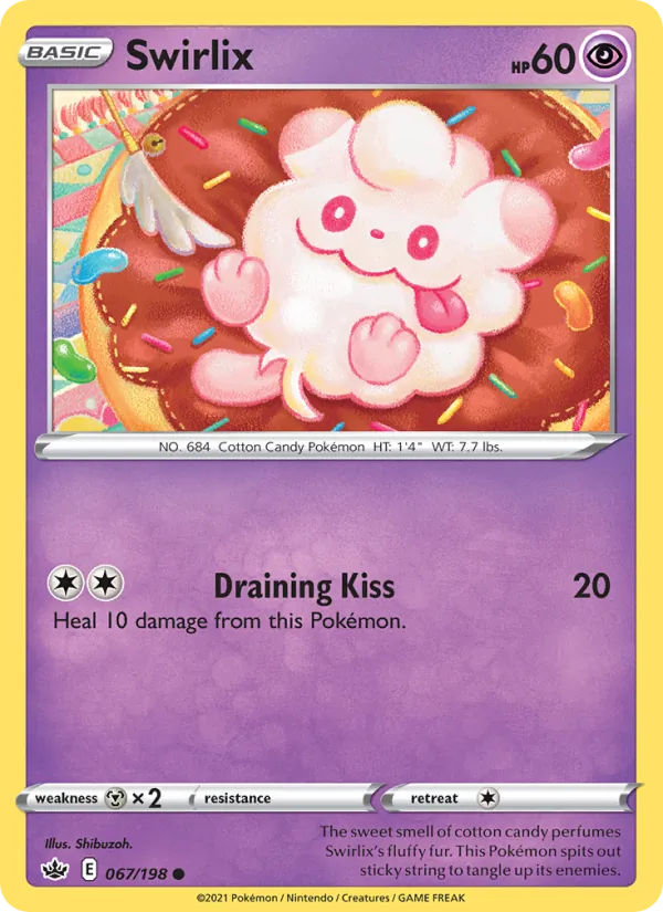 Swirlix — Chilling Reign #67 (Pokémon TCG card)