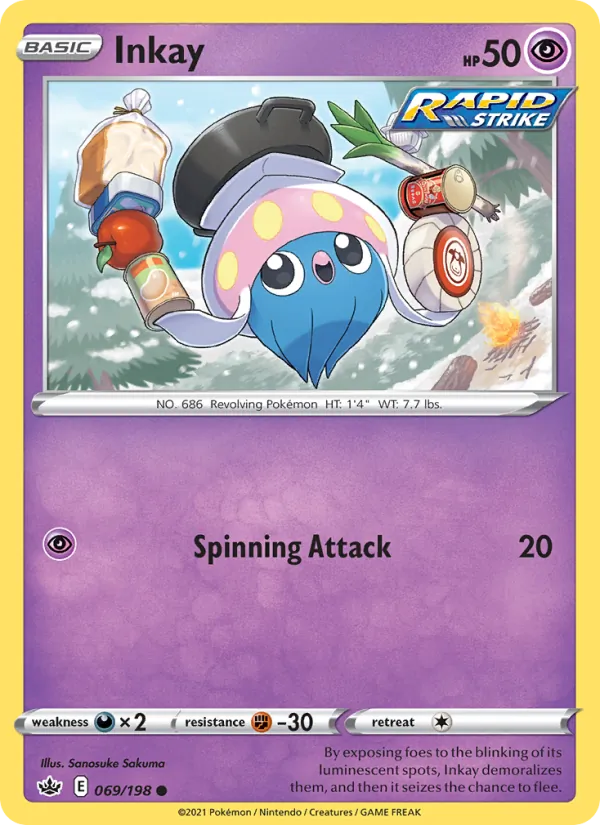 Inkay — Chilling Reign #69 (Pokémon TCG card)