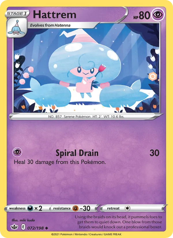 Hattrem — Chilling Reign #72 (Pokémon TCG card)