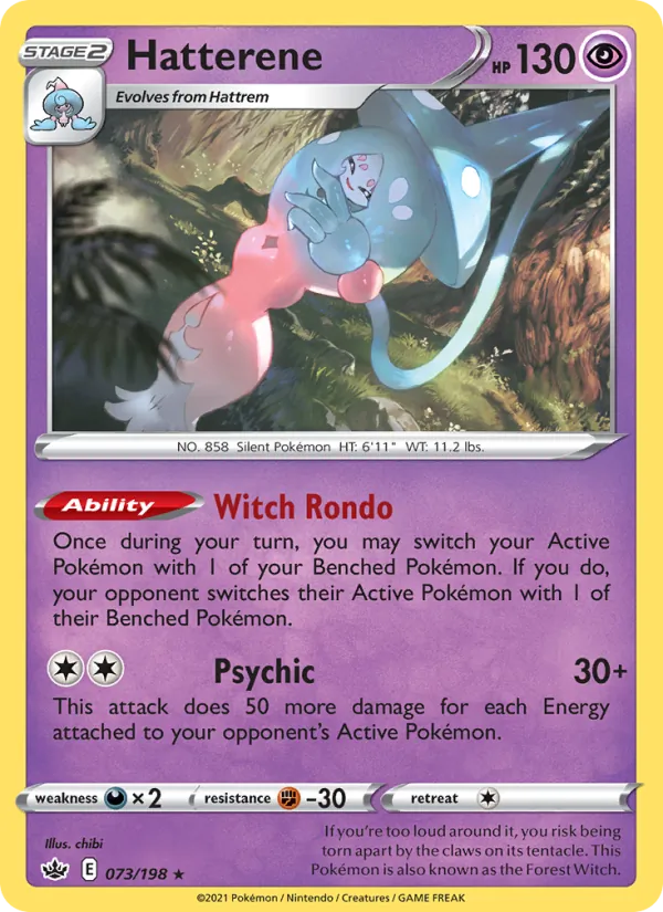 Hatterene — Chilling Reign #73 (Pokémon TCG card)