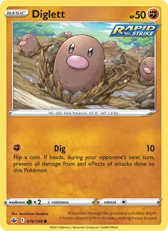 Diglett (Chilling Reign #76)