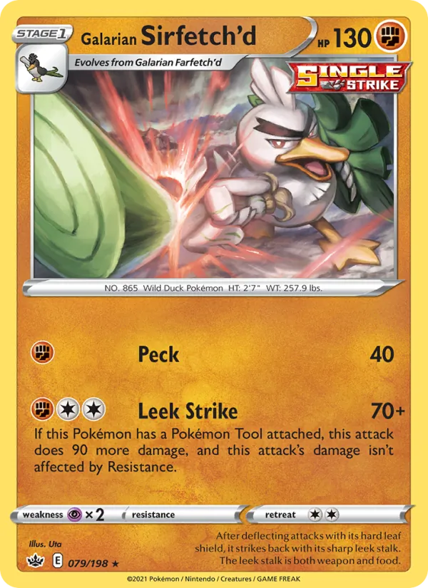 Galarian Sirfetch'd — Chilling Reign #79 (Pokémon TCG card)