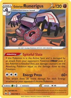 Galarian Runerigus (Chilling Reign #83)