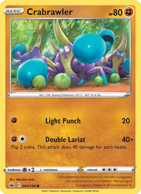 Crabrawler — Chilling Reign #84 (Pokémon TCG card)