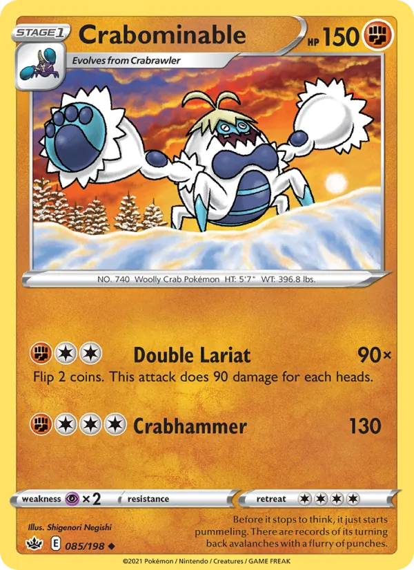 Crabominable — Chilling Reign #85 (Pokémon TCG card)