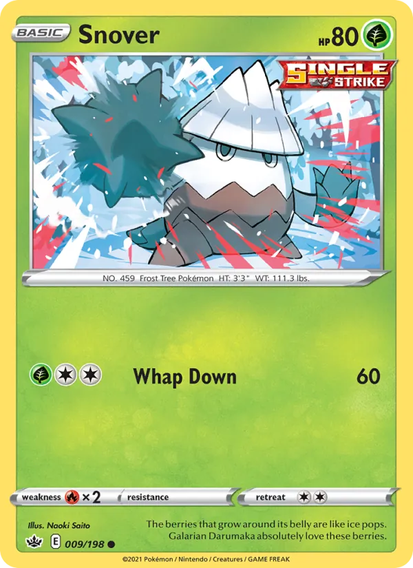 Snover — Chilling Reign #9 (Pokémon TCG card)