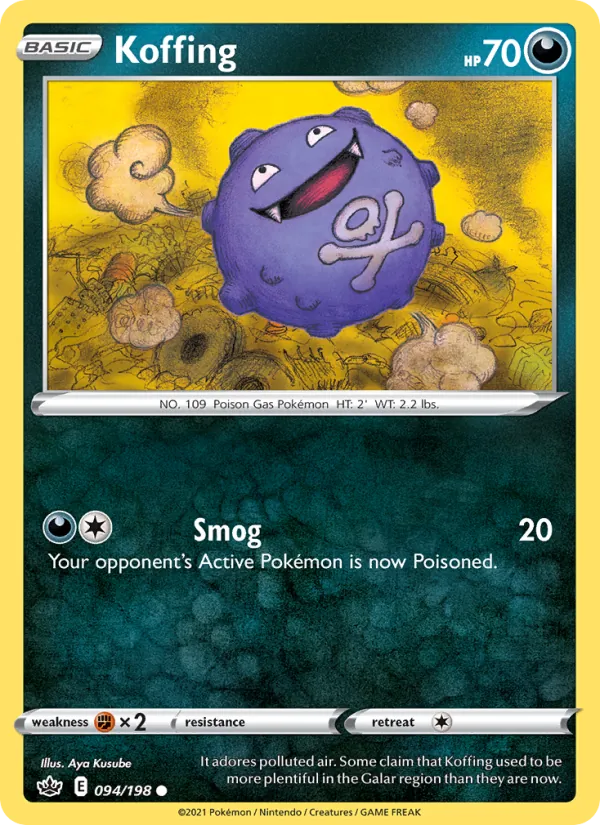 Koffing — Chilling Reign #94 (Pokémon TCG card)