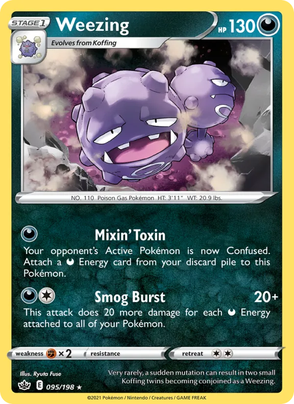 Weezing — Chilling Reign #95 (Pokémon TCG card)
