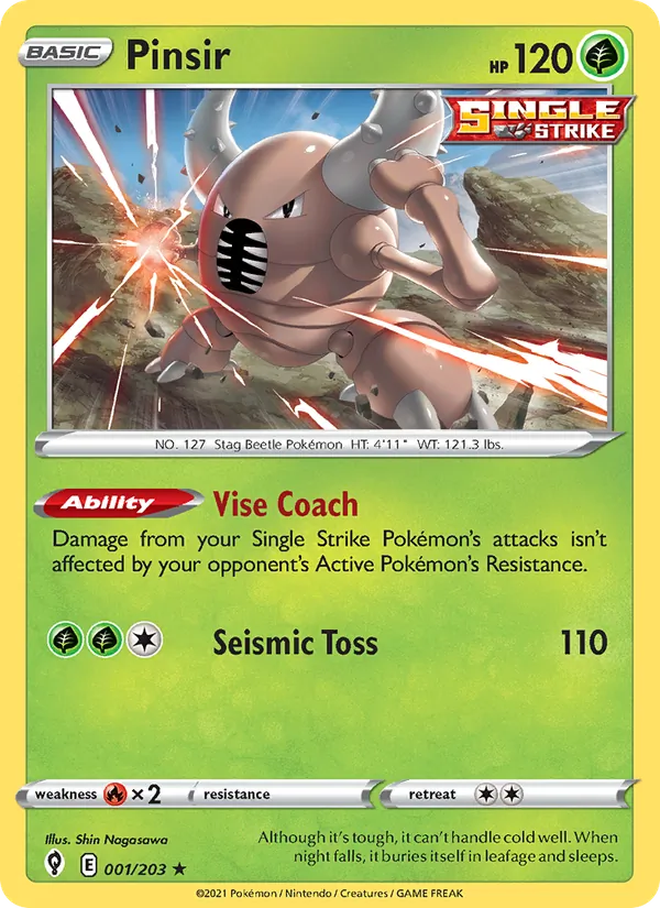 Pinsir — Evolving Skies #1 (Pokémon TCG card)