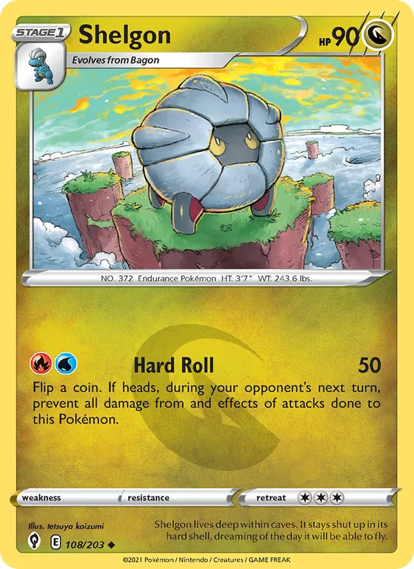 Shelgon — Evolving Skies #108 (Pokémon TCG card)