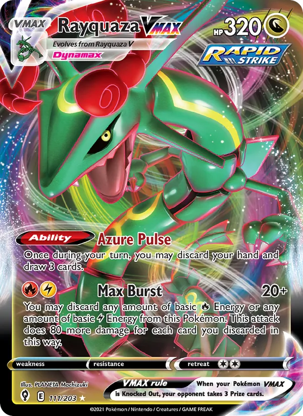 Rayquaza VMAX — Evolving Skies #111 (Pokémon TCG card)