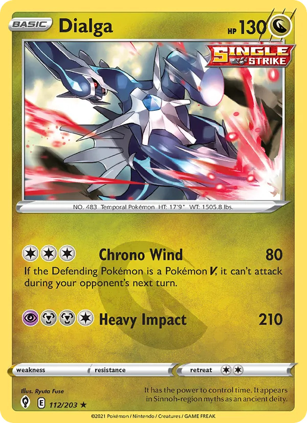 Dialga — Evolving Skies #112 (Pokémon TCG card)