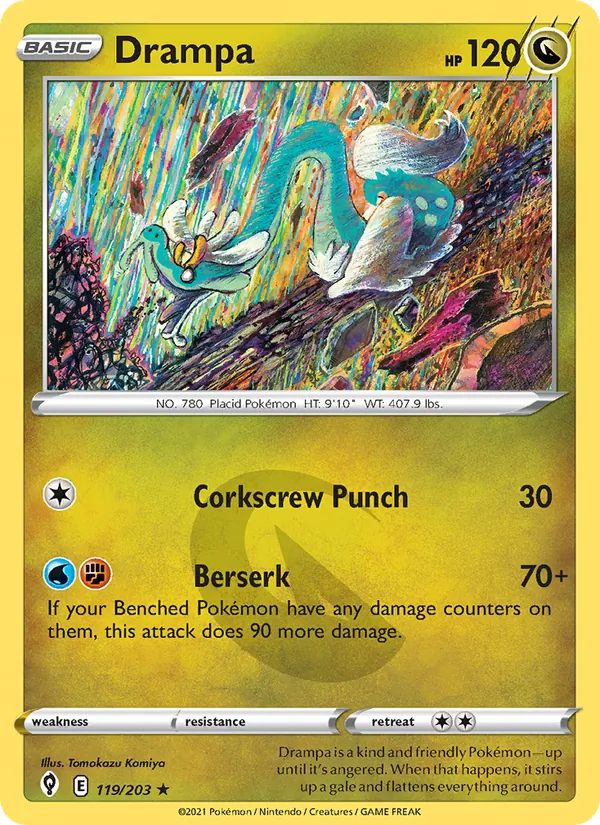 Drampa — Evolving Skies #119 (Pokémon TCG card)