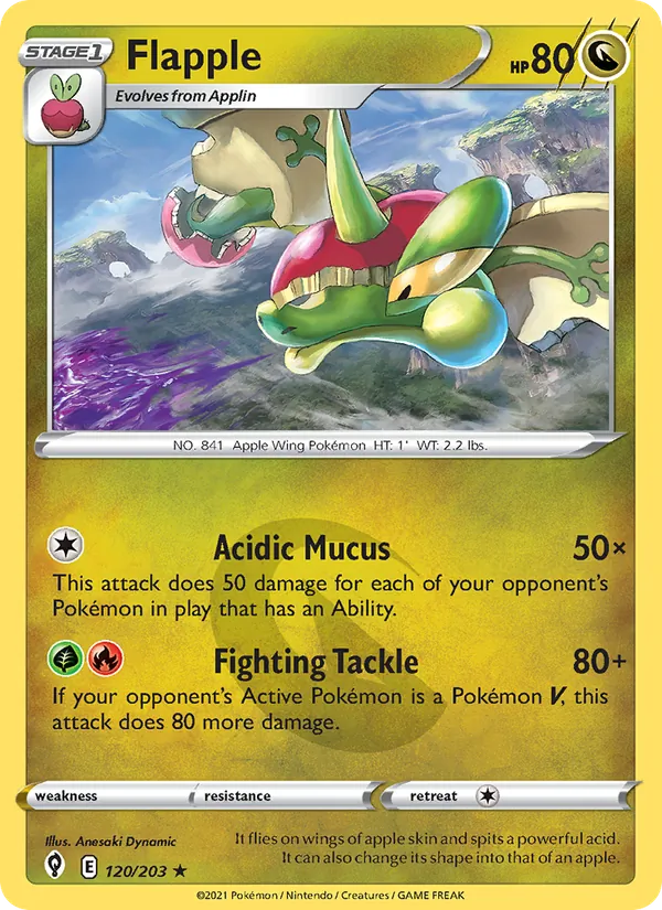 Flapple — Evolving Skies #120 (Pokémon TCG card)