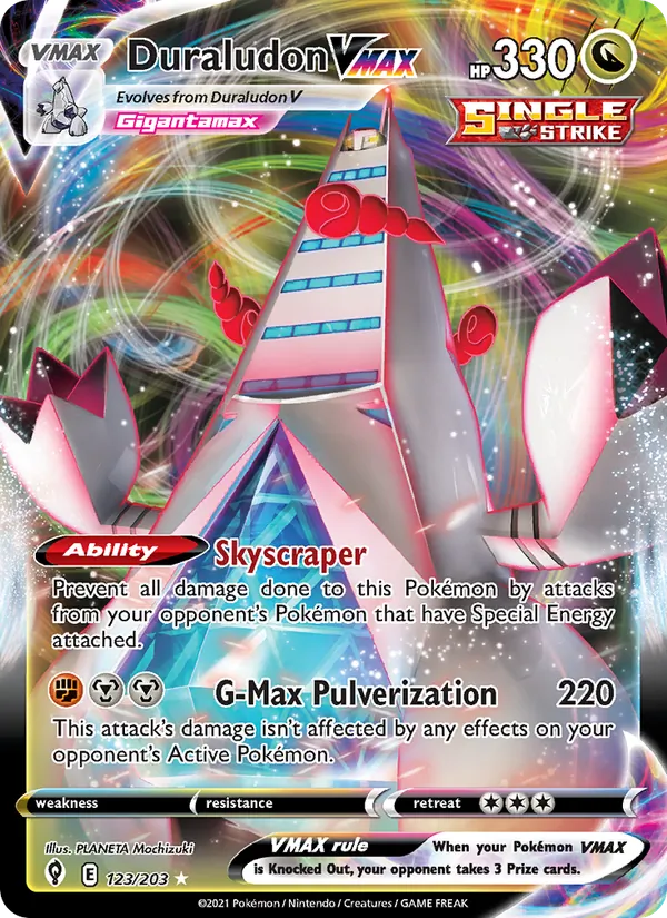 Duraludon VMAX — Evolving Skies #123 (Pokémon TCG card)