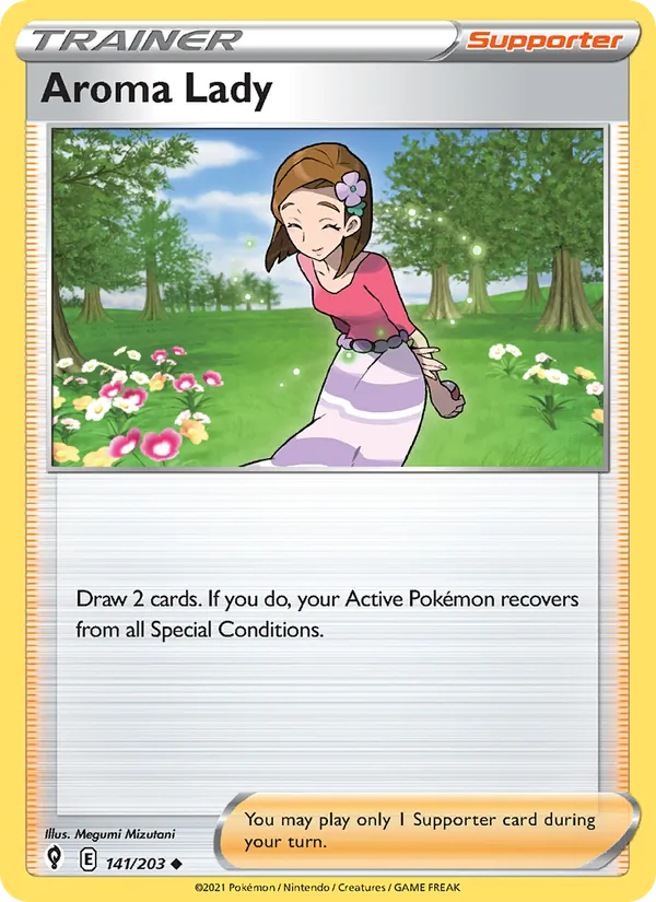 Aroma Lady — Evolving Skies #141 (Pokémon TCG card)