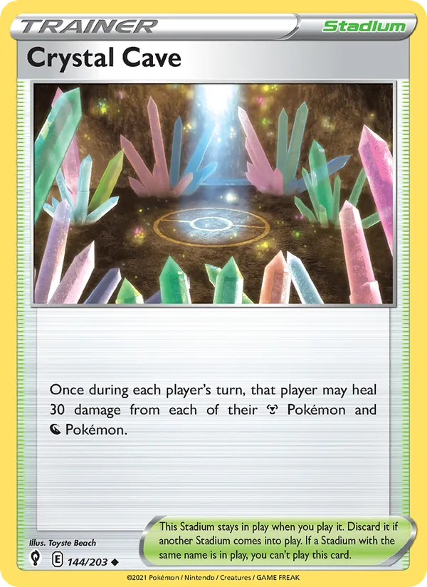 Crystal Cave — Evolving Skies #144 (Pokémon TCG card)