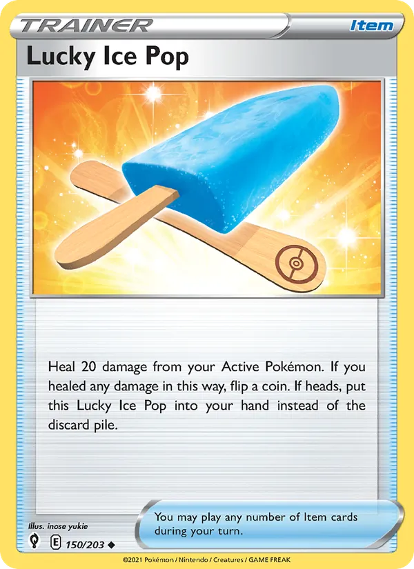 Lucky Ice Pop — Evolving Skies #150 (Pokémon TCG card)