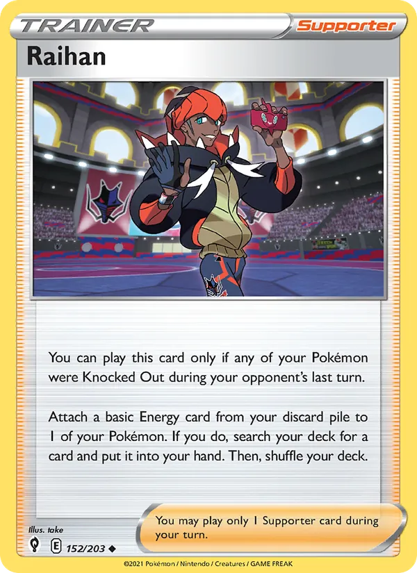 Raihan — Evolving Skies #152 (Pokémon TCG card)