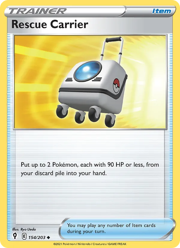 Rescue Carrier — Evolving Skies #154 (Pokémon TCG card)
