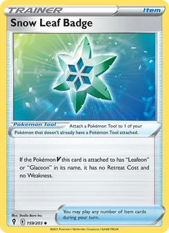 Snow Leaf Badge (Evolving Skies #159)