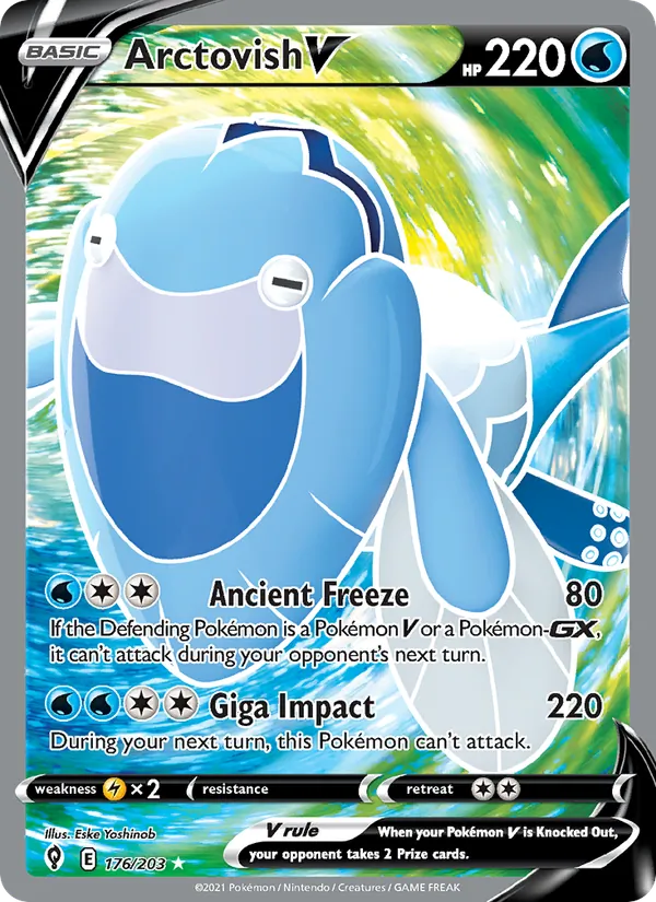 Arctovish V — Evolving Skies #176 (Pokémon TCG card)