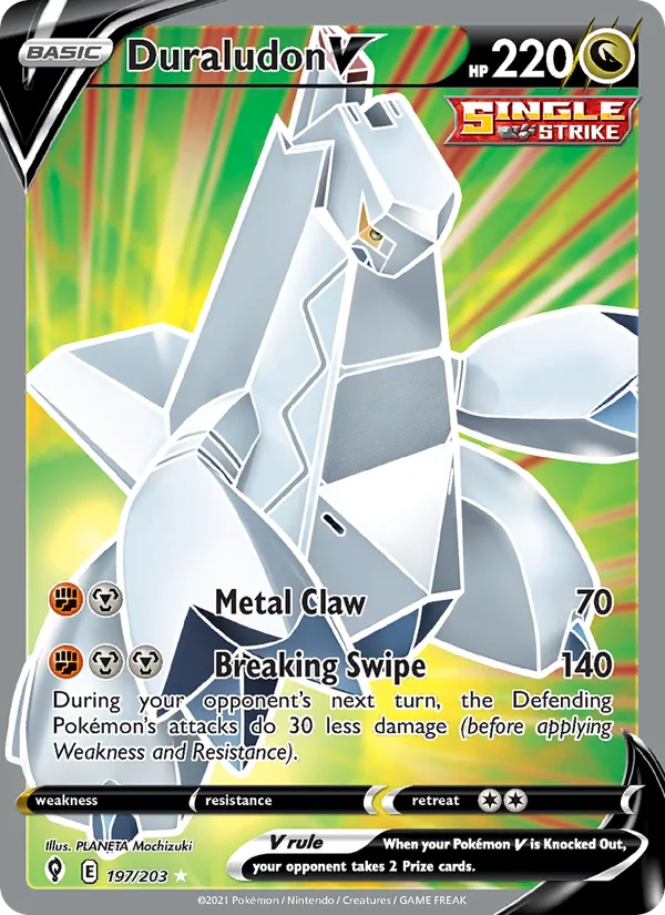 Duraludon V — Evolving Skies #197 (Pokémon TCG card)