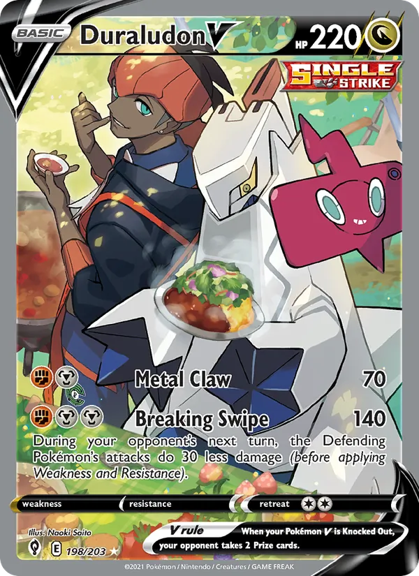 Duraludon V — Evolving Skies #198 (Pokémon TCG card)
