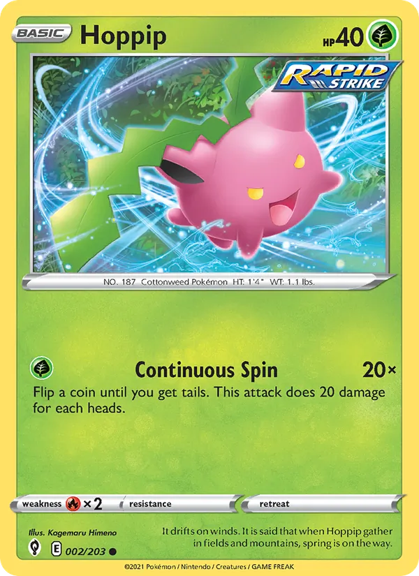 Hoppip — Evolving Skies #2 (Pokémon TCG card)