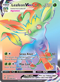 Leafeon VMAX (Evolving Skies #204)