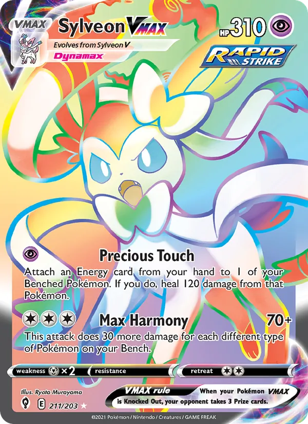 Sylveon VMAX — Evolving Skies #211 (Pokémon TCG card)