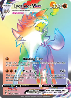 Lycanroc VMAX (Evolving Skies #213)