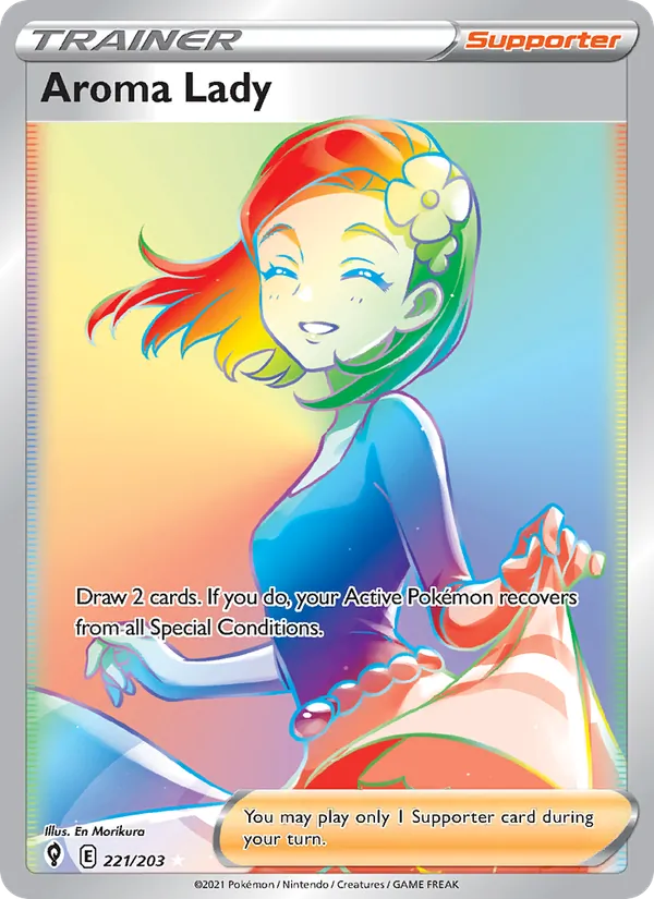 Aroma Lady — Evolving Skies #221 (Pokémon TCG card)