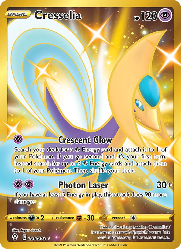 Cresselia — Evolving Skies #228 (Pokémon TCG card)
