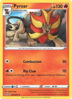 Pyroar (Evolving Skies #23)